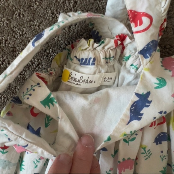 Mini Biden Dinosaur cross back dress 0-3 months - Picture 3 of 5